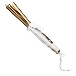 Gold and White Hair Curler